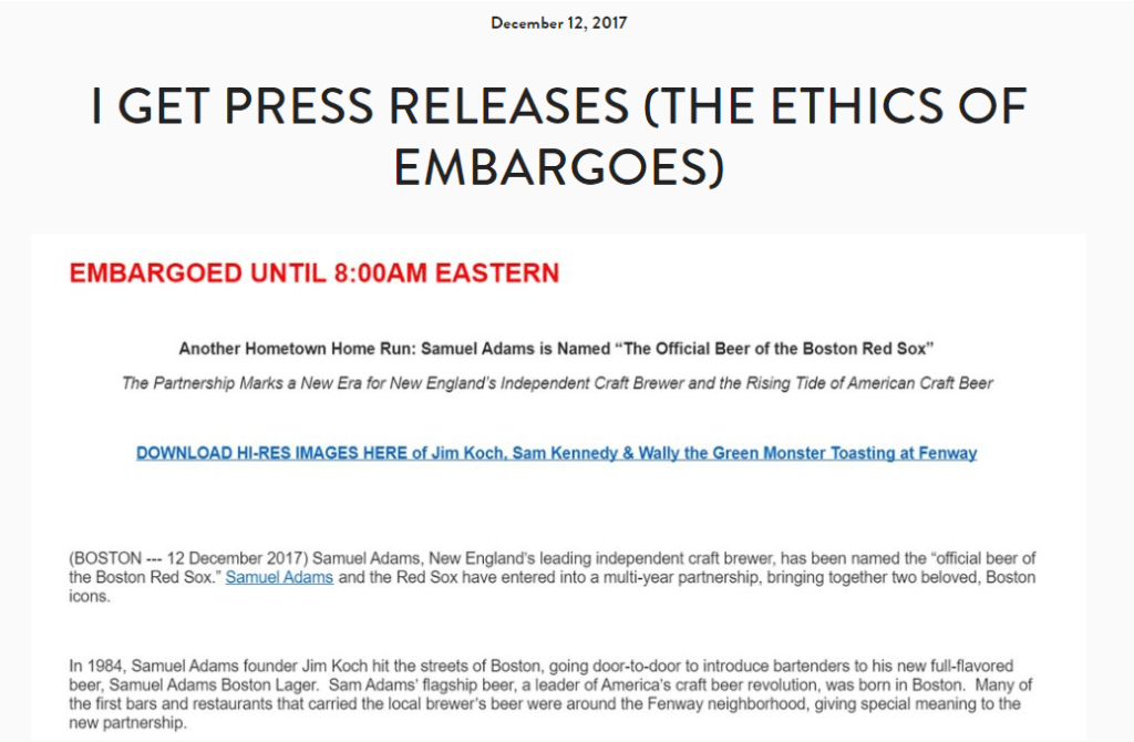 embargoed press release